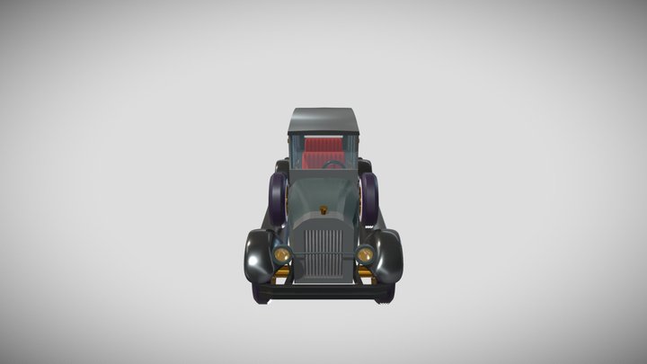Clyde’s car from the “Wacky Races” cartoon. 3D Model