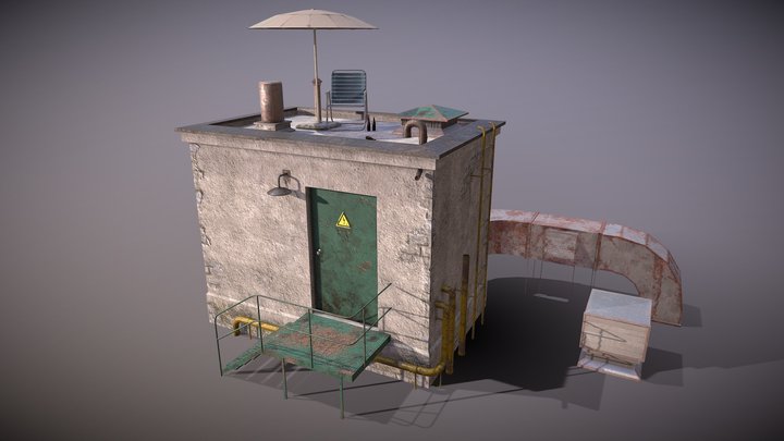 Rooftop House 3D Model