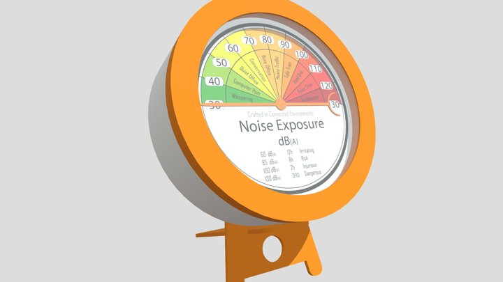 Open Gauges - Noise Gauge with Stand 3D Model