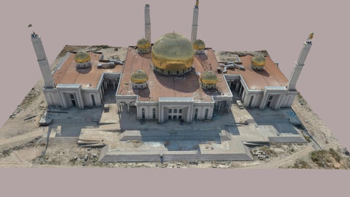 Construction of a new mosque in Almaty sept 2022 3D Model