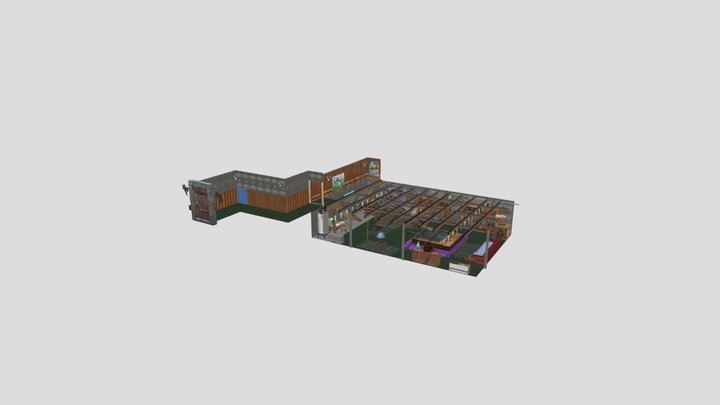 gorilla tag Basement map 3D Model
