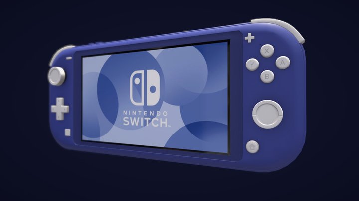 Nintendo Switch Lite Blue 3D Model