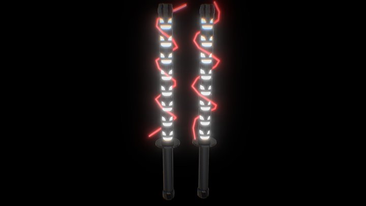 Black Widow's electric Batons – Free 3D Model STL