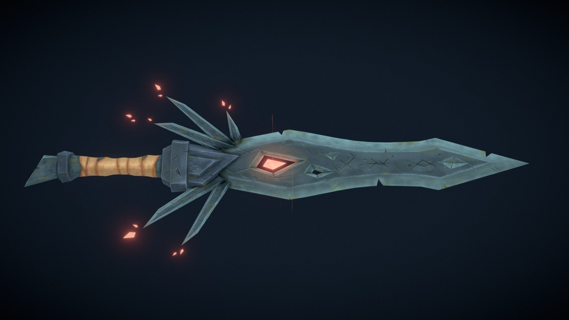 Stylized Cursed Sword - Download Free 3D model by Avgust9 [2ecf603 ...