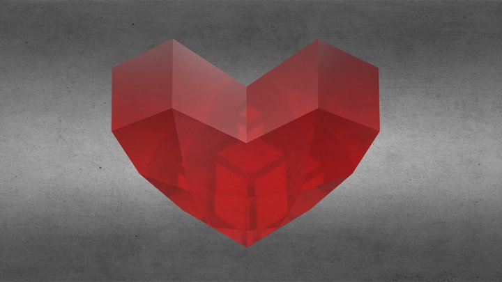 Crystal Heart (Cubic) 3D Model