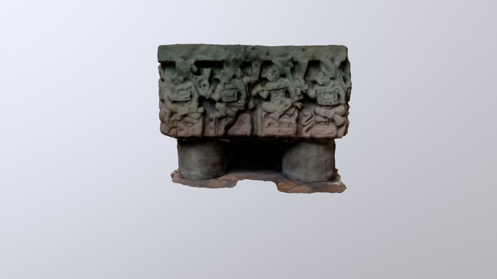 Altar Q, Copan, Honduras 3D Model