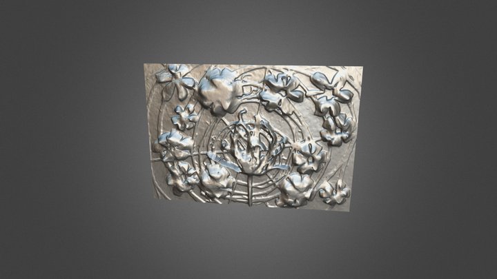 Solar Print - Psychedelic Tree w/ Seedpod Blooms 3D Model