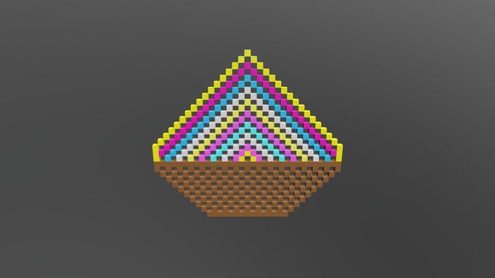 Rainbow Muffin 3D Model