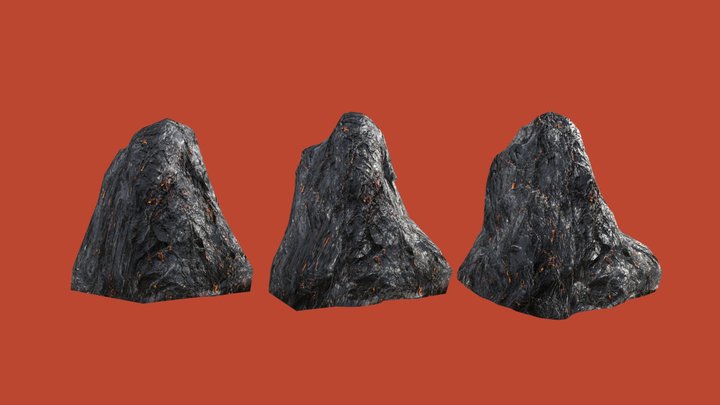 Volcanc_rock_LODs 3D Model