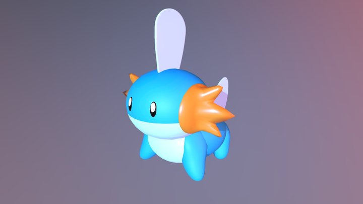 Character Blockout (Mudkip) 3D Model