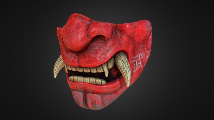 Samurai Mask 3D Model