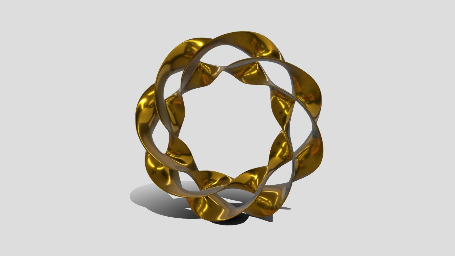 Abstract Gold Ring