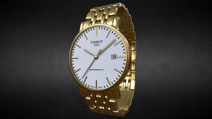 Tissot T-Gold Carson T73.3.413.11 Watch 3D Model