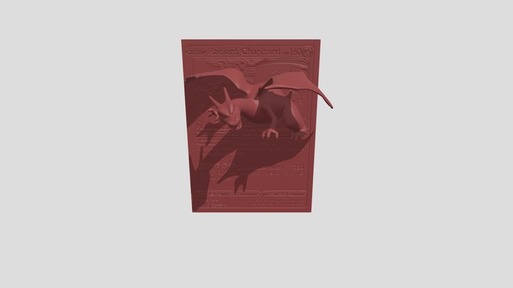 Radiant Charizard 3D Card Printing File-Pokemon 3D Model