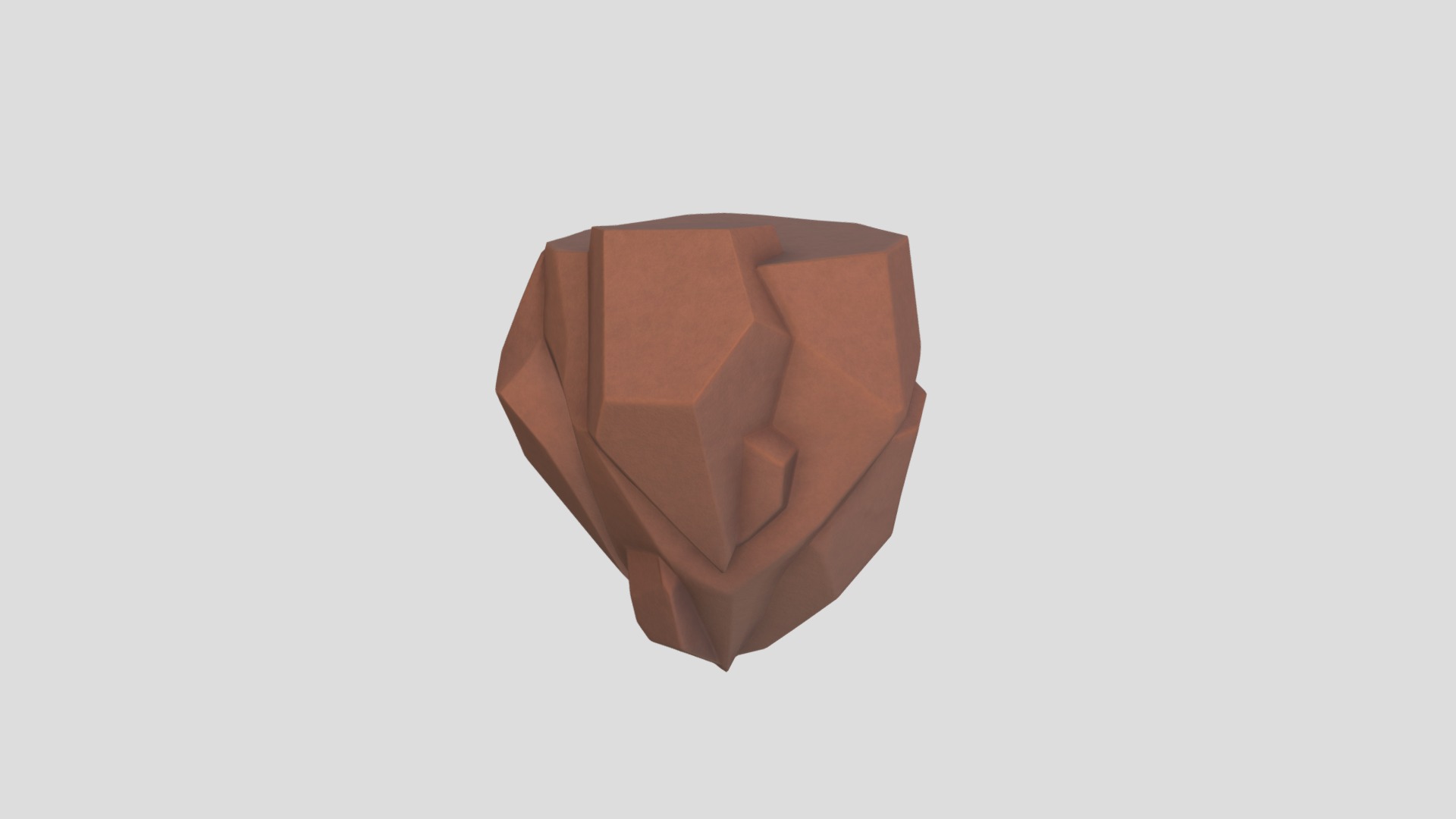 3D model Floating Rock - This is a 3D model of the Floating Rock. The 3D model is about a brown square object.