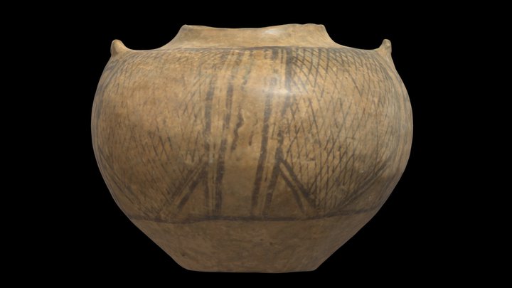 Early Bronze age painted amphora 3D Model