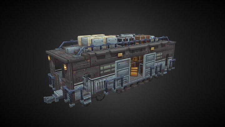 train box_blockbecnh 3D Model