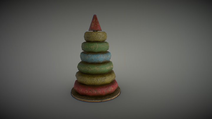 The old toy pyramid of the USSR 3D Model
