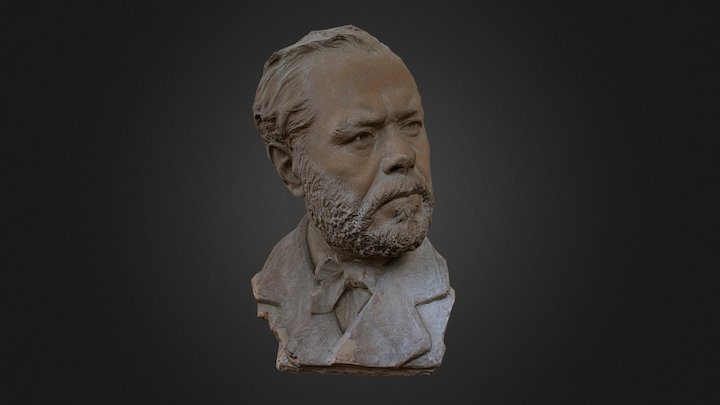 (For Mobile) Mezzo busto di Filippo Palizzi 3D Model