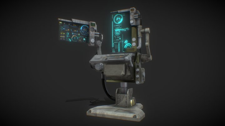 Sci-Fi PC 3D Model