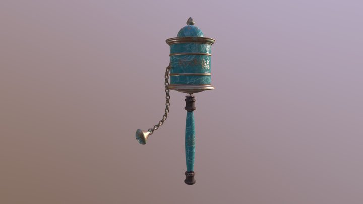 Handheld prayer wheel 3D Model