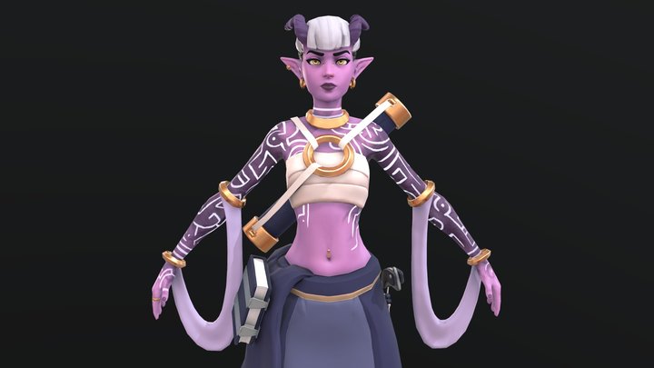 Character Art - Tiefling Rogue 3D Model