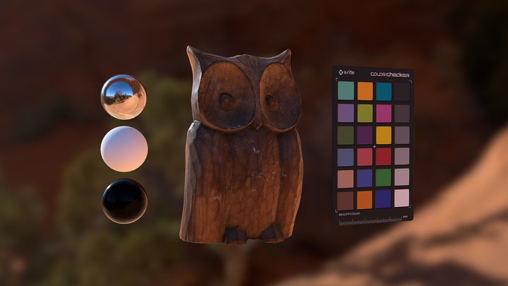 Xixo - Wooden Owl (Photogrammetry Normals) 3D Model