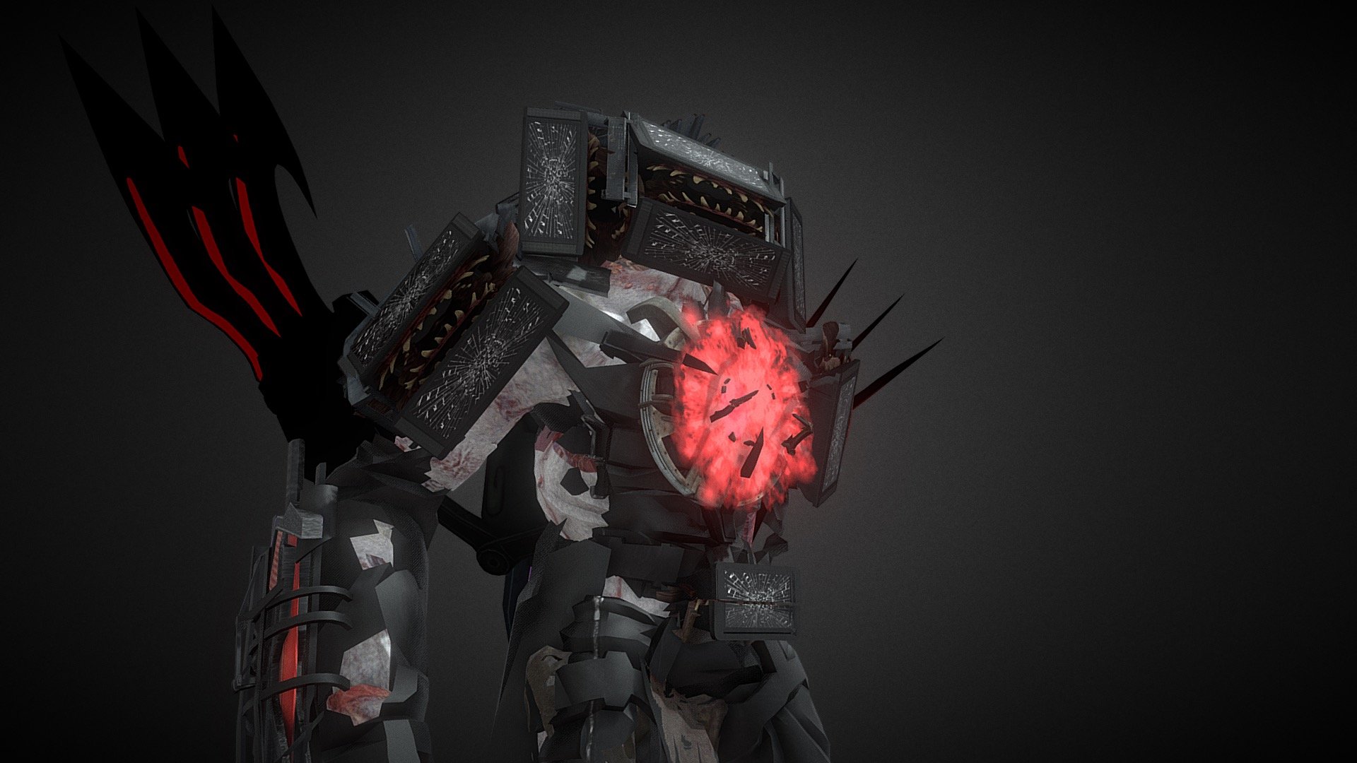 Zombie Titan Tv body - Download Free 3D model by Skibidi_boom6