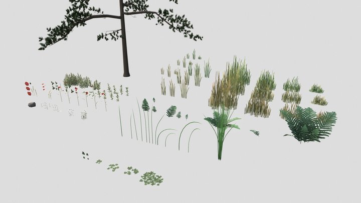 Plants Asset Set 3D Model