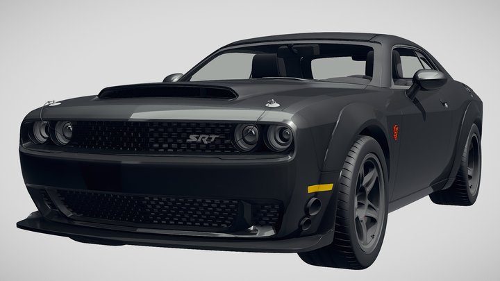 Dodge  Challenger    SRT Demon   Carbon 2019 3D Model