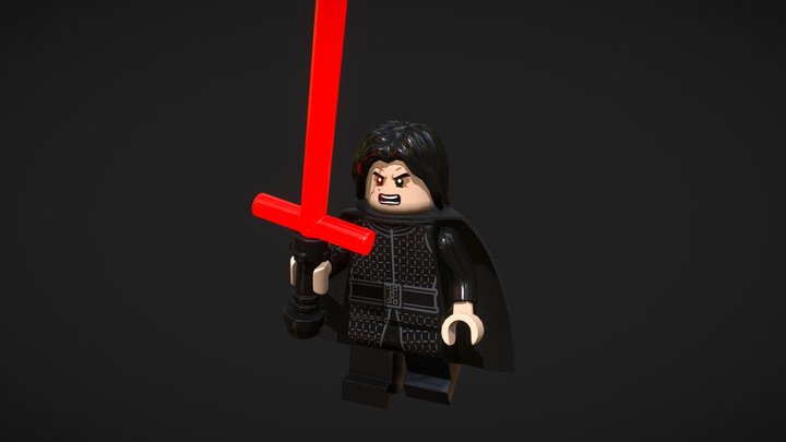 Kylo Ren : Star Wars - Lego Minifigure 3D Model