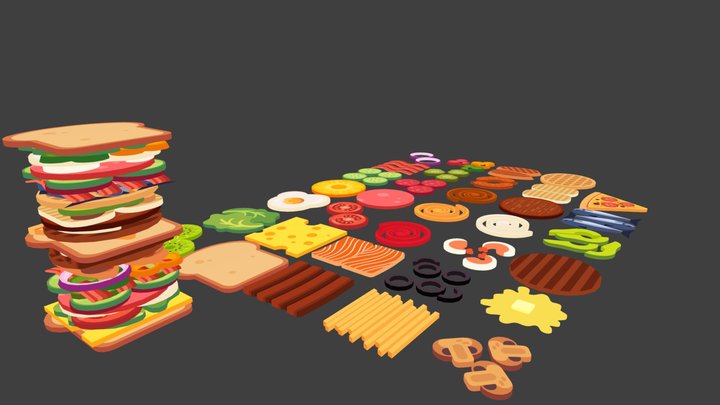 Sandwich assembly 3D Model