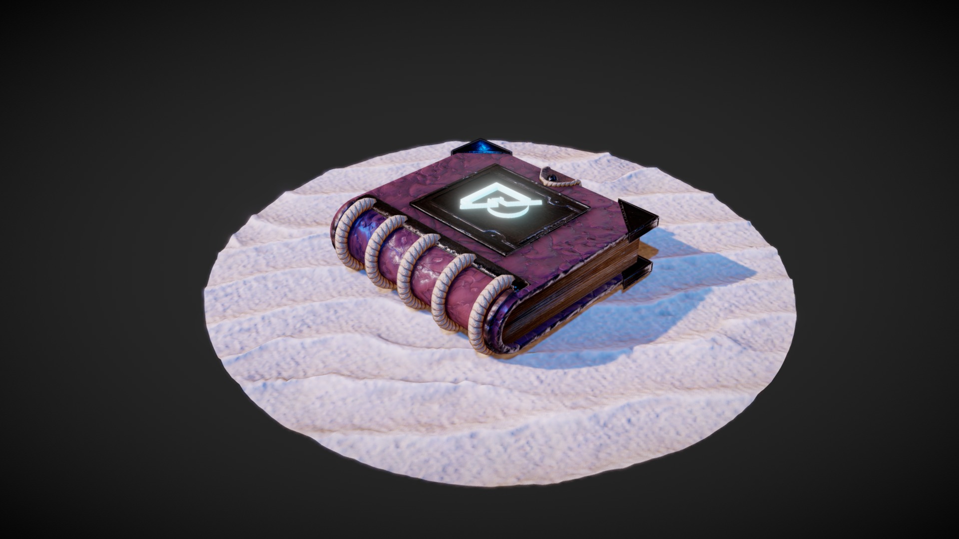 3D model Stylized Book - This is a 3D model of the Stylized Book. The 3D model is about a purple and white shirt.