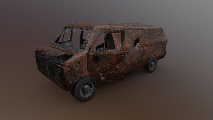 Dodge Ram Van Dam 25% 3D Model