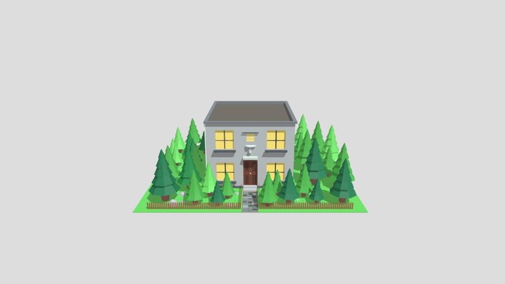 House Low Poly Free 3D Model