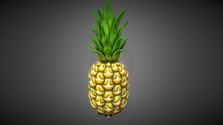 Pineapple Fruit 3D Model