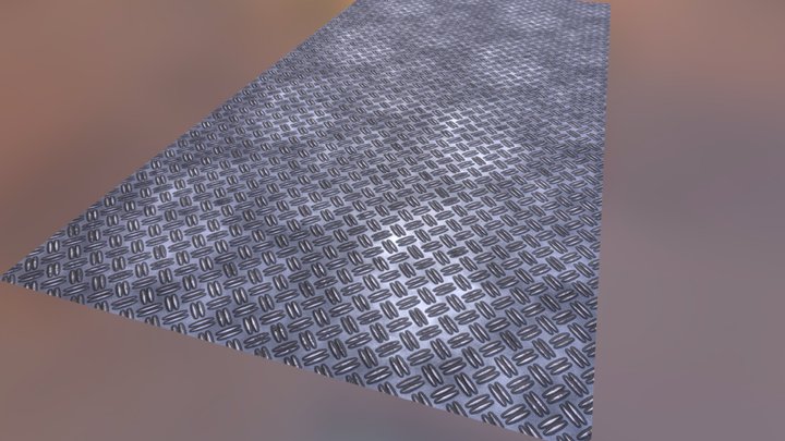 Metal Ground Texture 3D Model