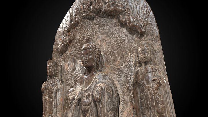 Stele of Maitreya Buddha, 563 CE – Free 3D Model STL