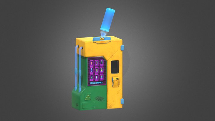 soft drinks machine 3D Model