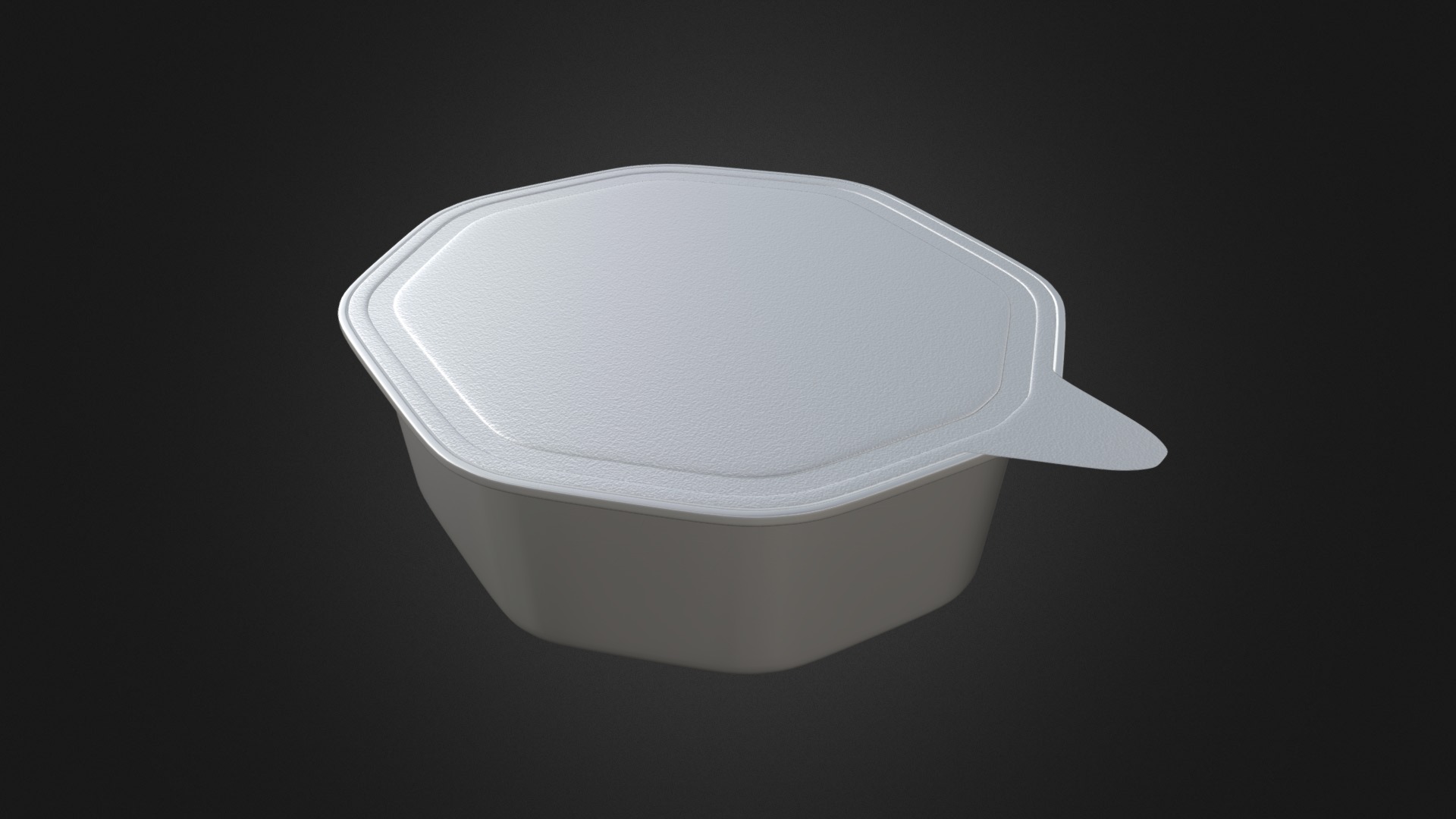 3D model cat dog food package 03 - This is a 3D model of the cat dog food package 03. The 3D model is about a white bowl with a black background.