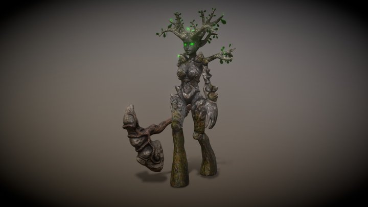 Female Earth Elemental 3D Model