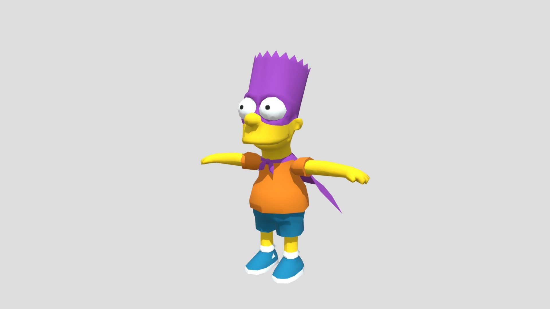 Bart (Bartman) (Rigged) - The Simpsons Hit & Run - 3D model by DB ...