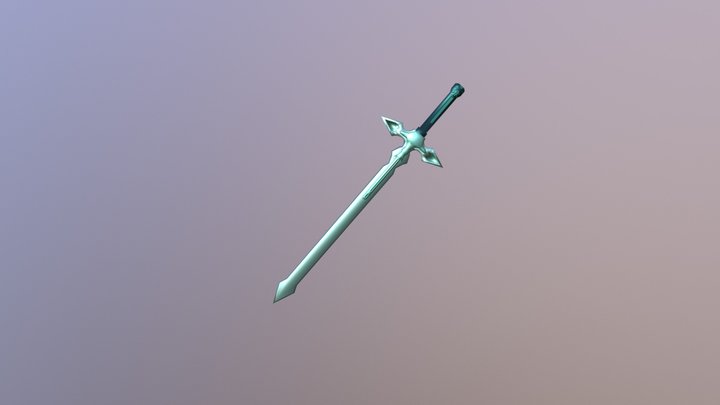Dark Repulser, Kirito's sword (Sword Art Online) 3D Model