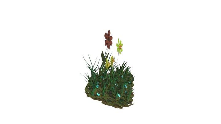 Mini Flower Field 3D Drawing – Free 3D Model STL