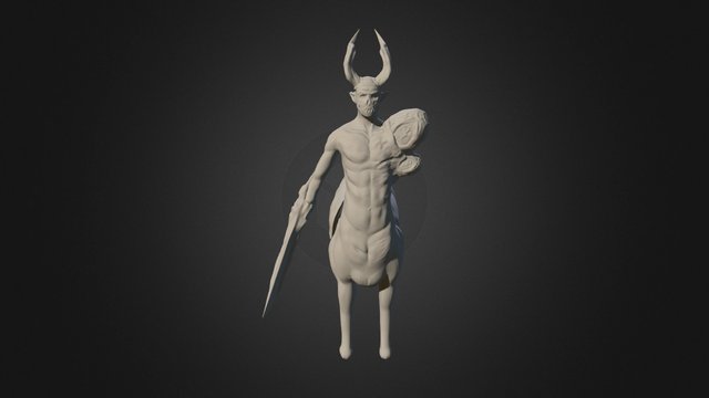 Centaur demon character sculpt 3D Model