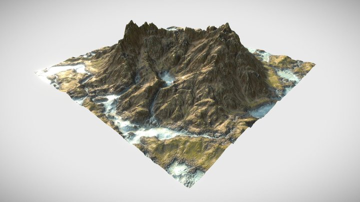 Lush Mountain V1 3D Model