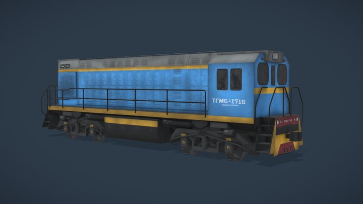 Soviet shunting diesel locomotive TGM6a 3D Model