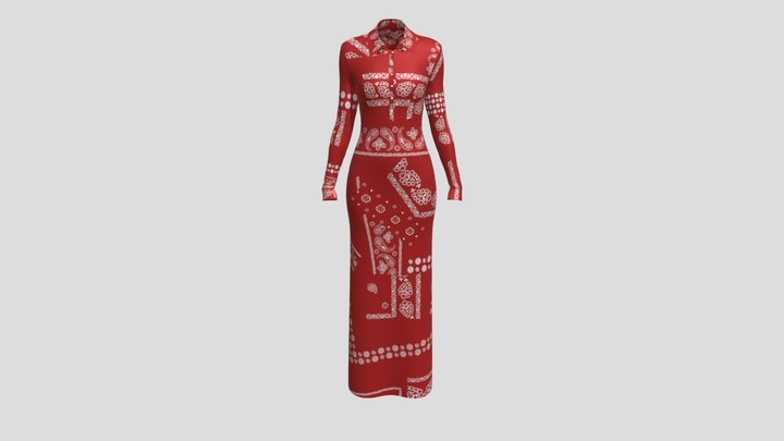 Look 6 Palm Angels 3D Model