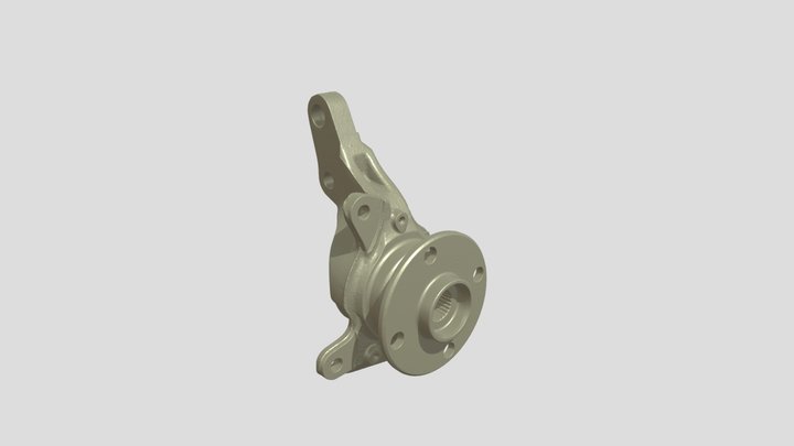 AW11 rear hub and knuckle assembly 3D Model