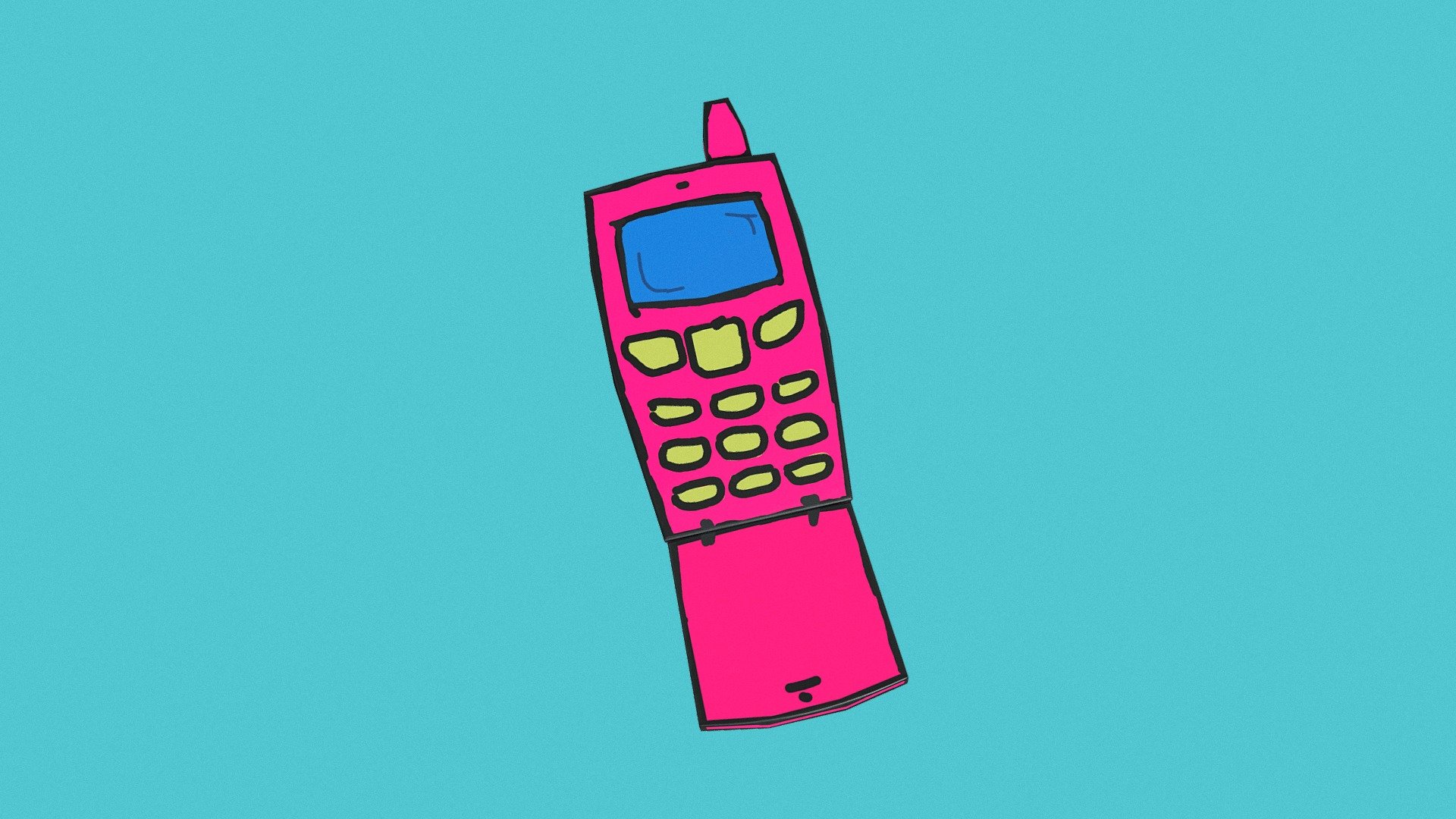 Cartoon Cell Phone - 3D model by Grishmanovskij Anton ...